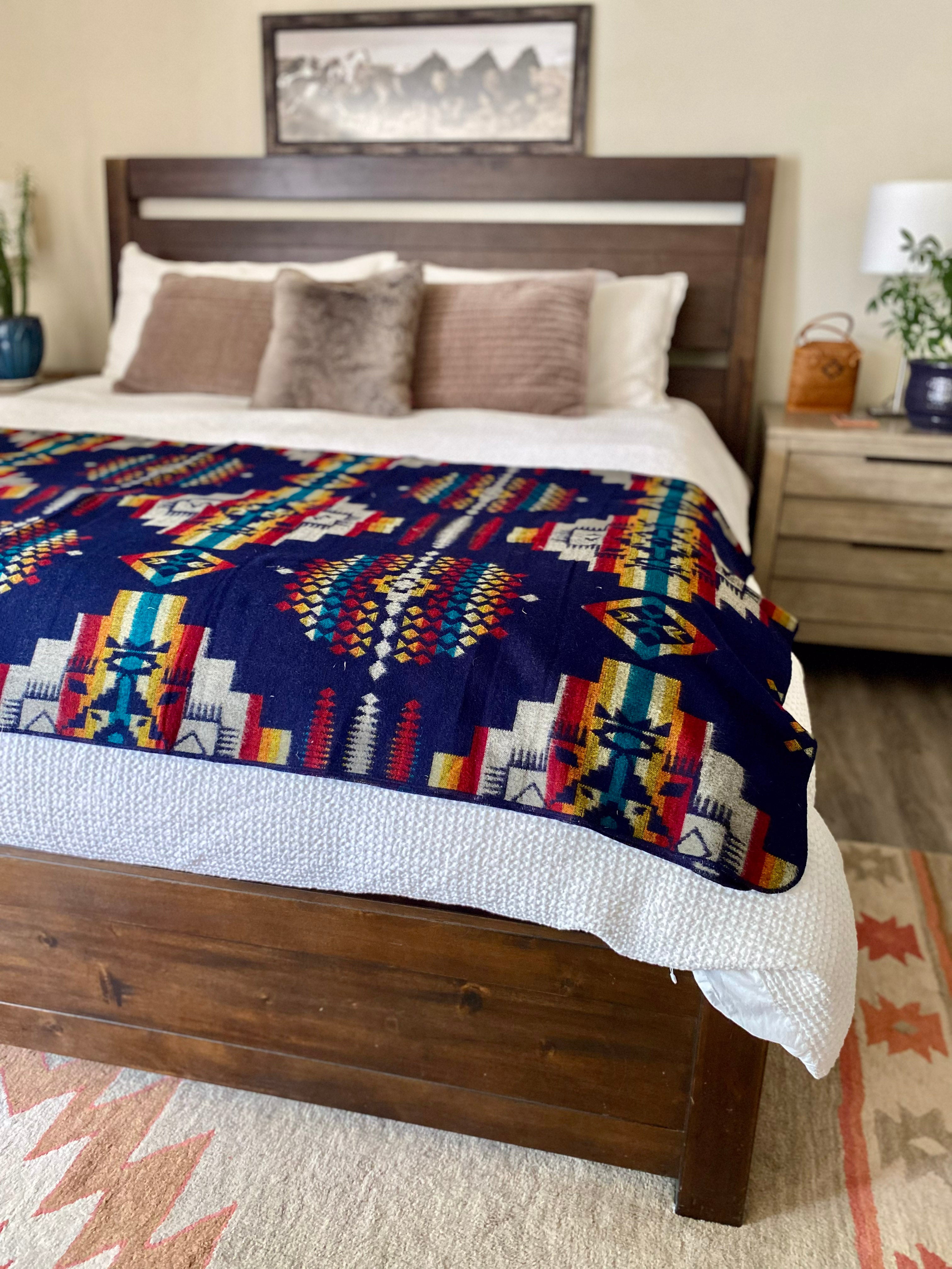 Artisan-Made Queen-Sized Blanket - Andes Midnight