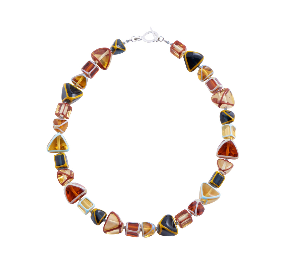 Handmade Silver & Glass Necklace, Earrings & Bracelet - Kubi African