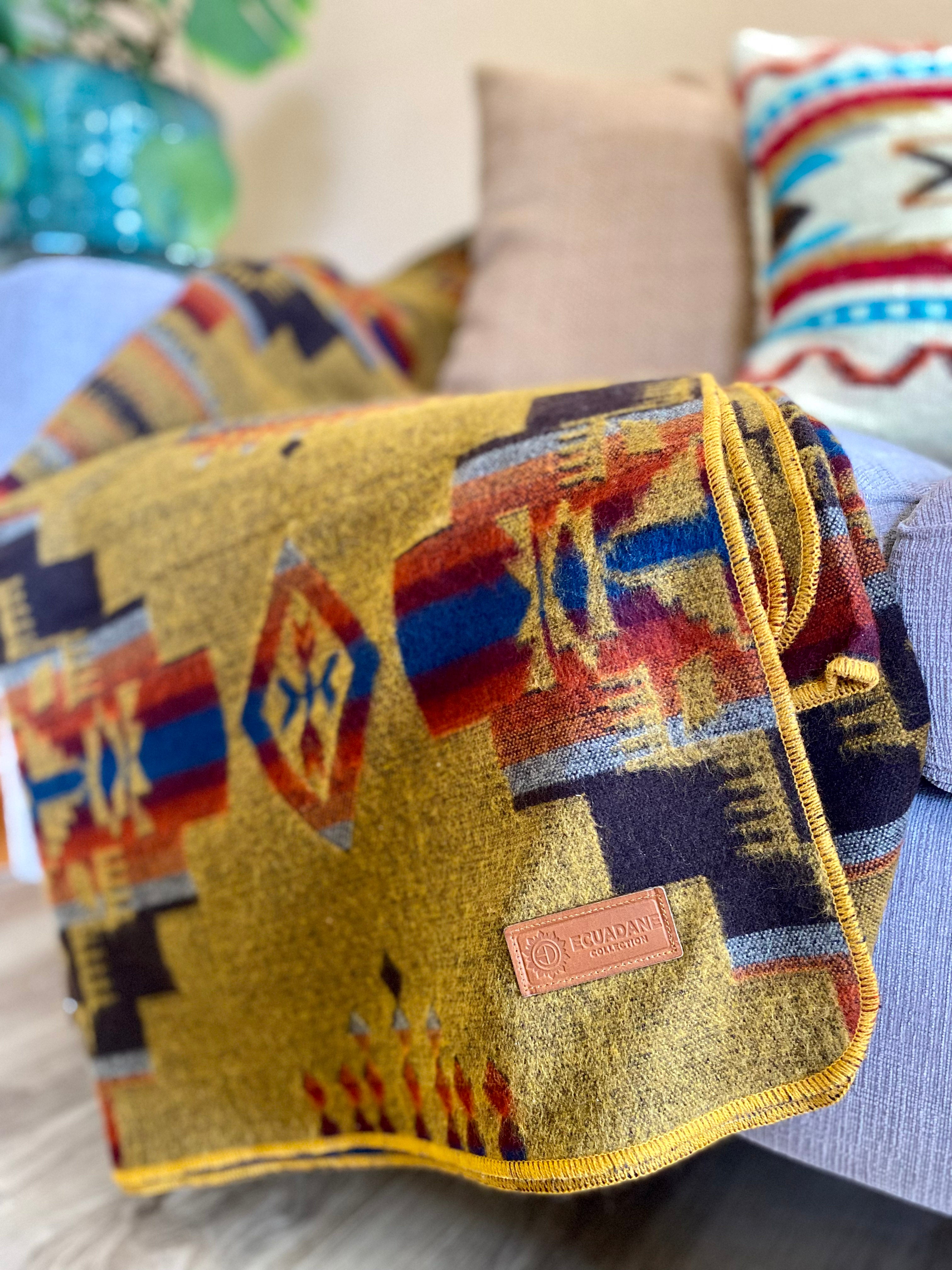 Artisan-Made Southwestern Blanket - Andes Autumn
