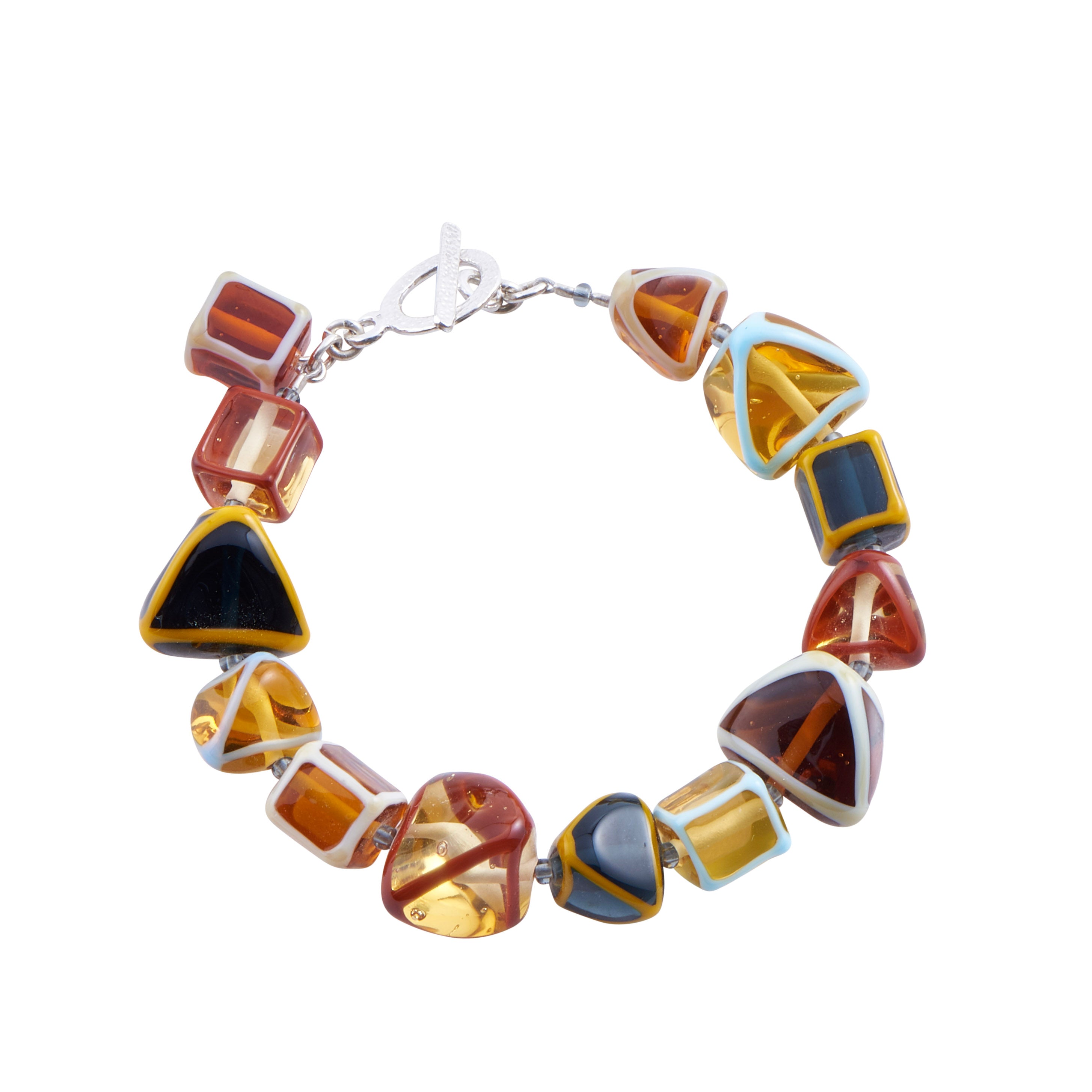 Handmade Silver & Glass Necklace, Earrings & Bracelet - Kubi African