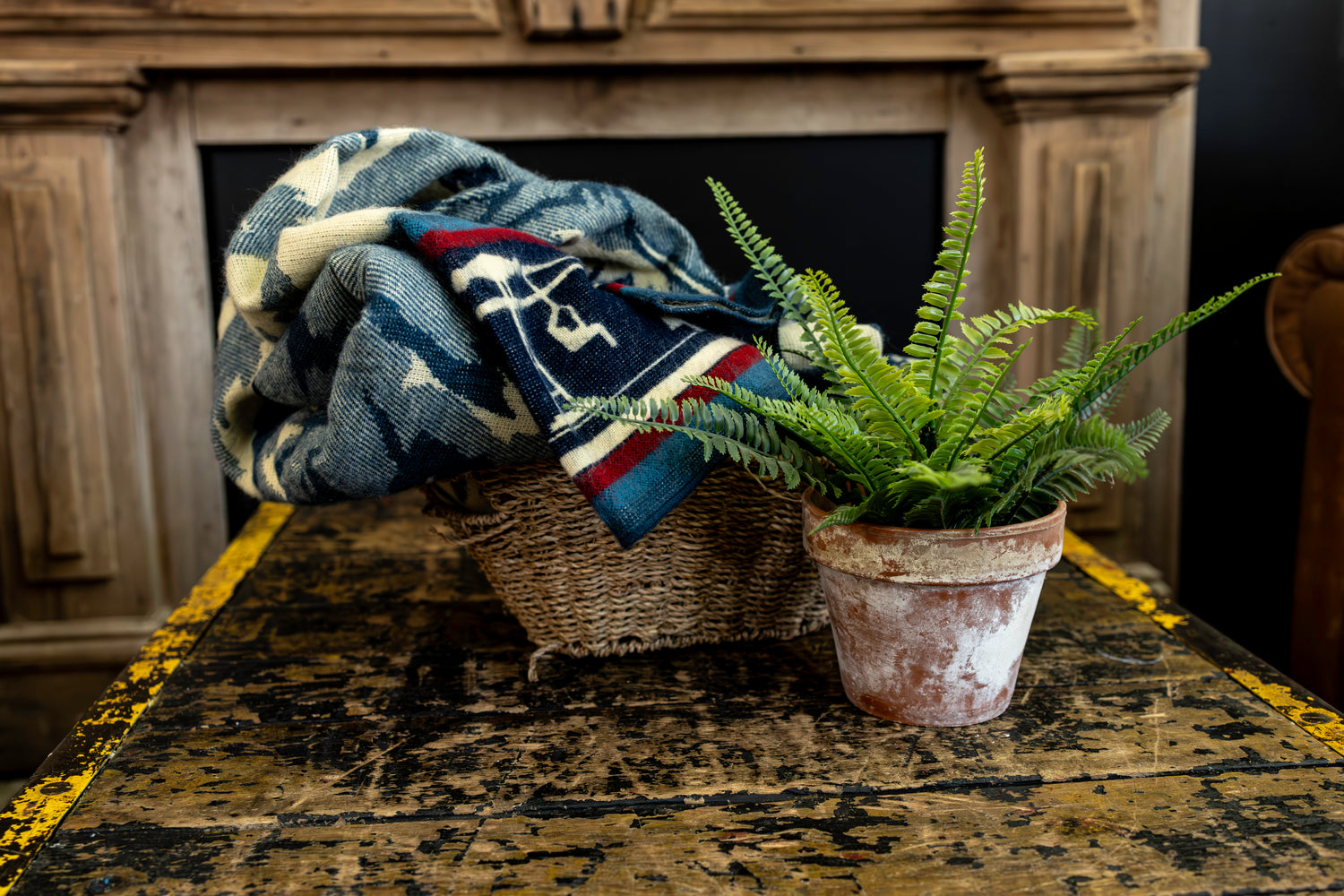 Artisan-Made Winter Blanket - Ski Jump