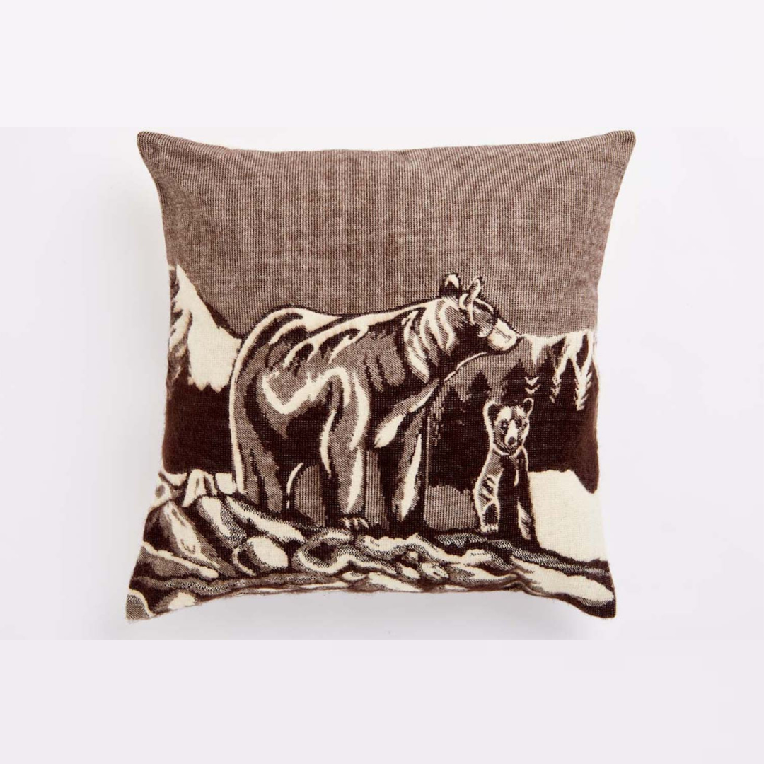 Artisan-Made Large Mountain Range Pillowcase with Southwestern Design