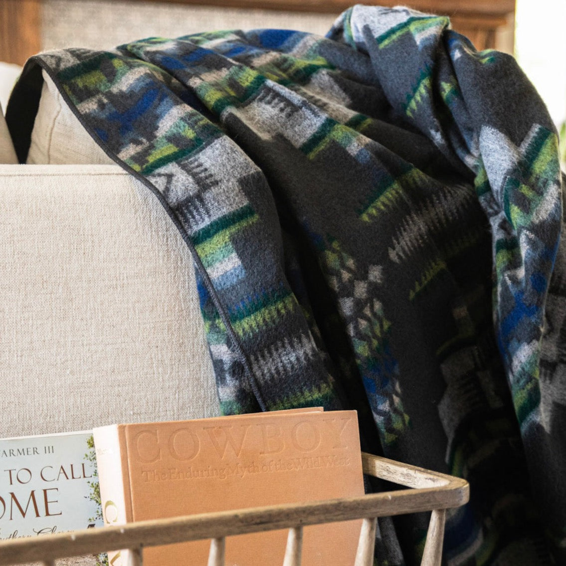 Artisan-Made Southwestern Queen-Sized Blanket - Andes Storm