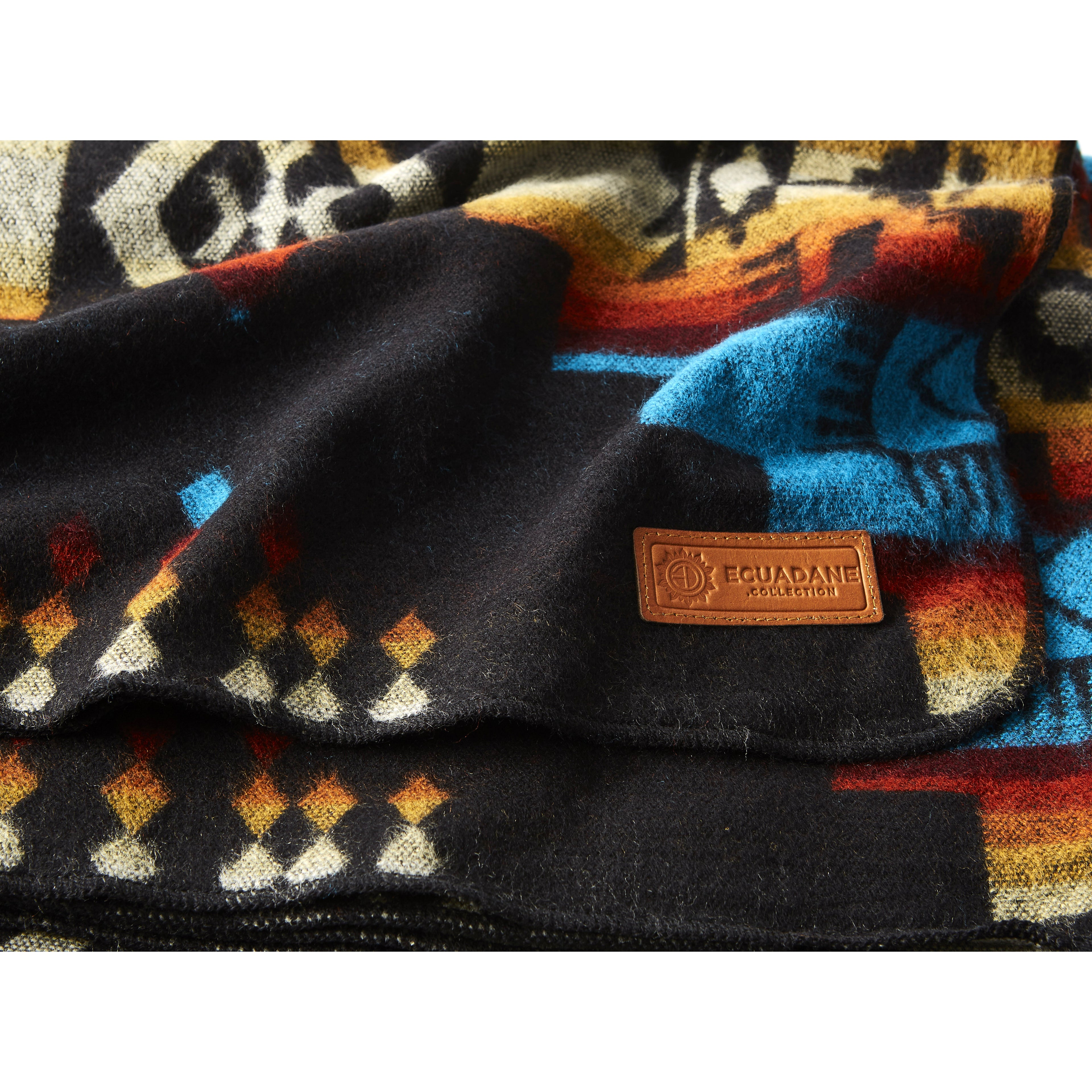 Artisan-Made Southwestern Queen-Sized Blanket - Andes Cliffside