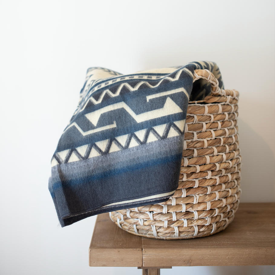 Artisan-Made Southwestern Blanket - Antisana Sky