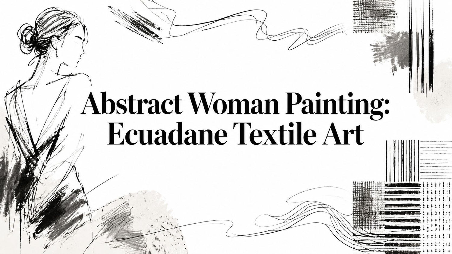 Abstract Woman Painting: Ecuadane Textile Art