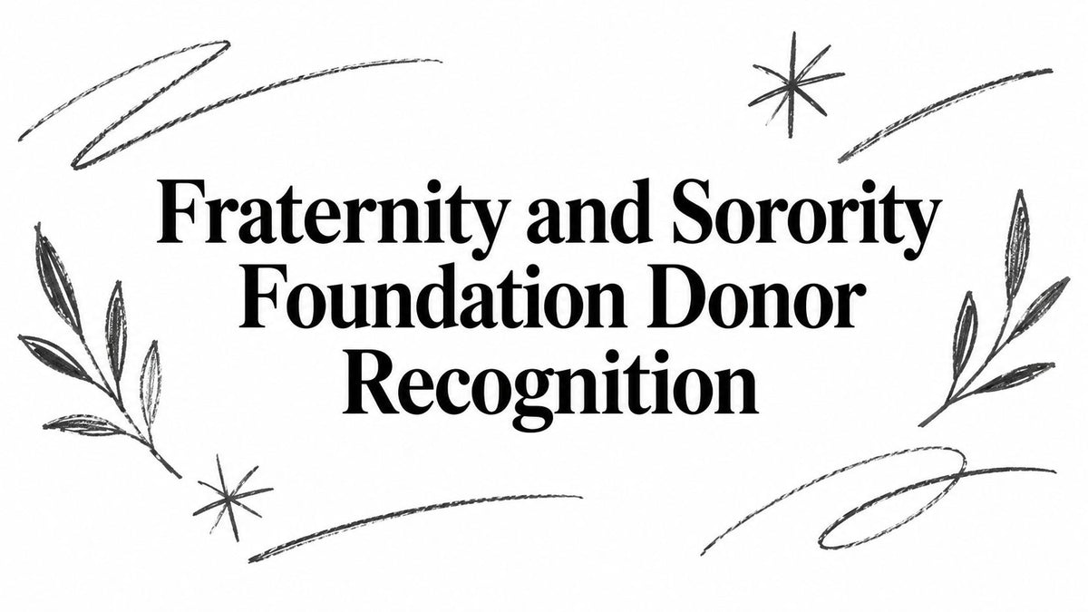 Fraternity and Sorority Foundation Donor Recognition