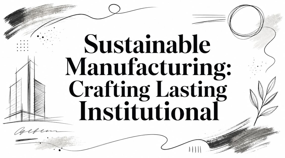 Sustainable Manufacturing: Crafting Lasting Institutional