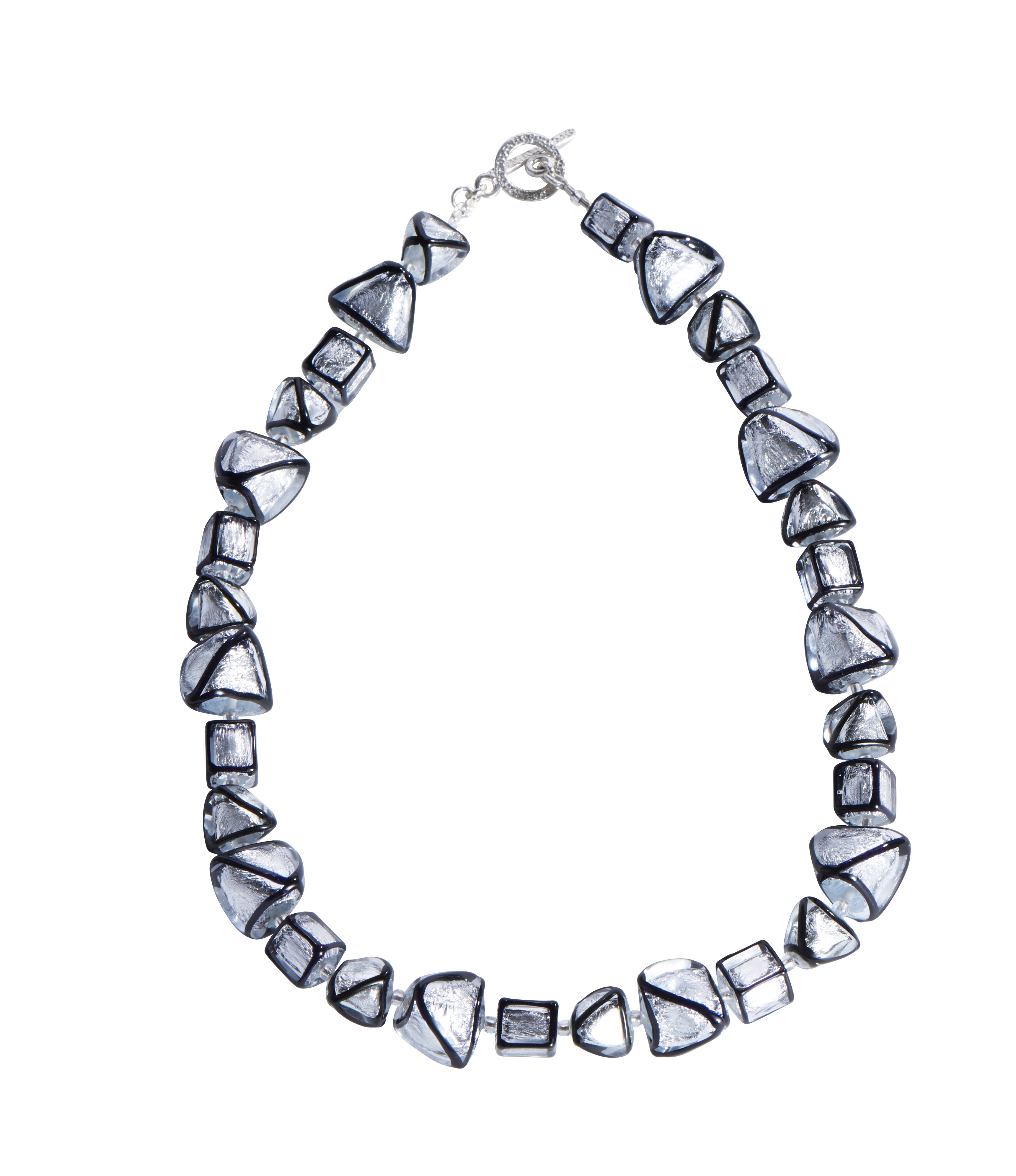 Handmade Silver &amp; Glass Jewelry - Black and Silver