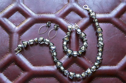 Handmade Silver &amp; Glass Jewelry - Black and Silver