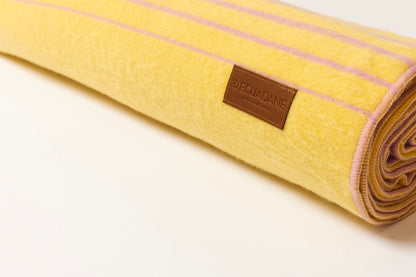 Quilotoa Pink and Yellow Luxury Throw Blanket