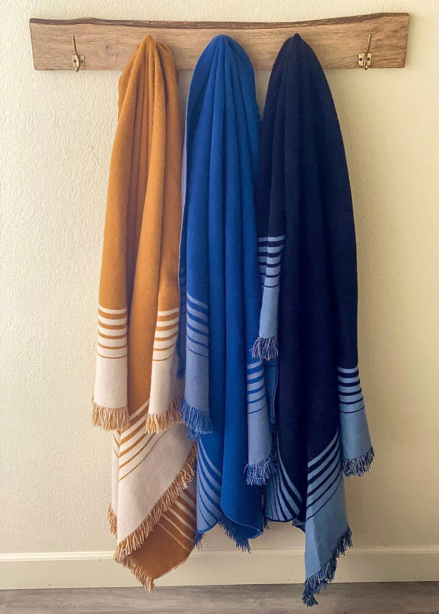 Quilotoa Gold and Beige Luxury Throw Blanket
