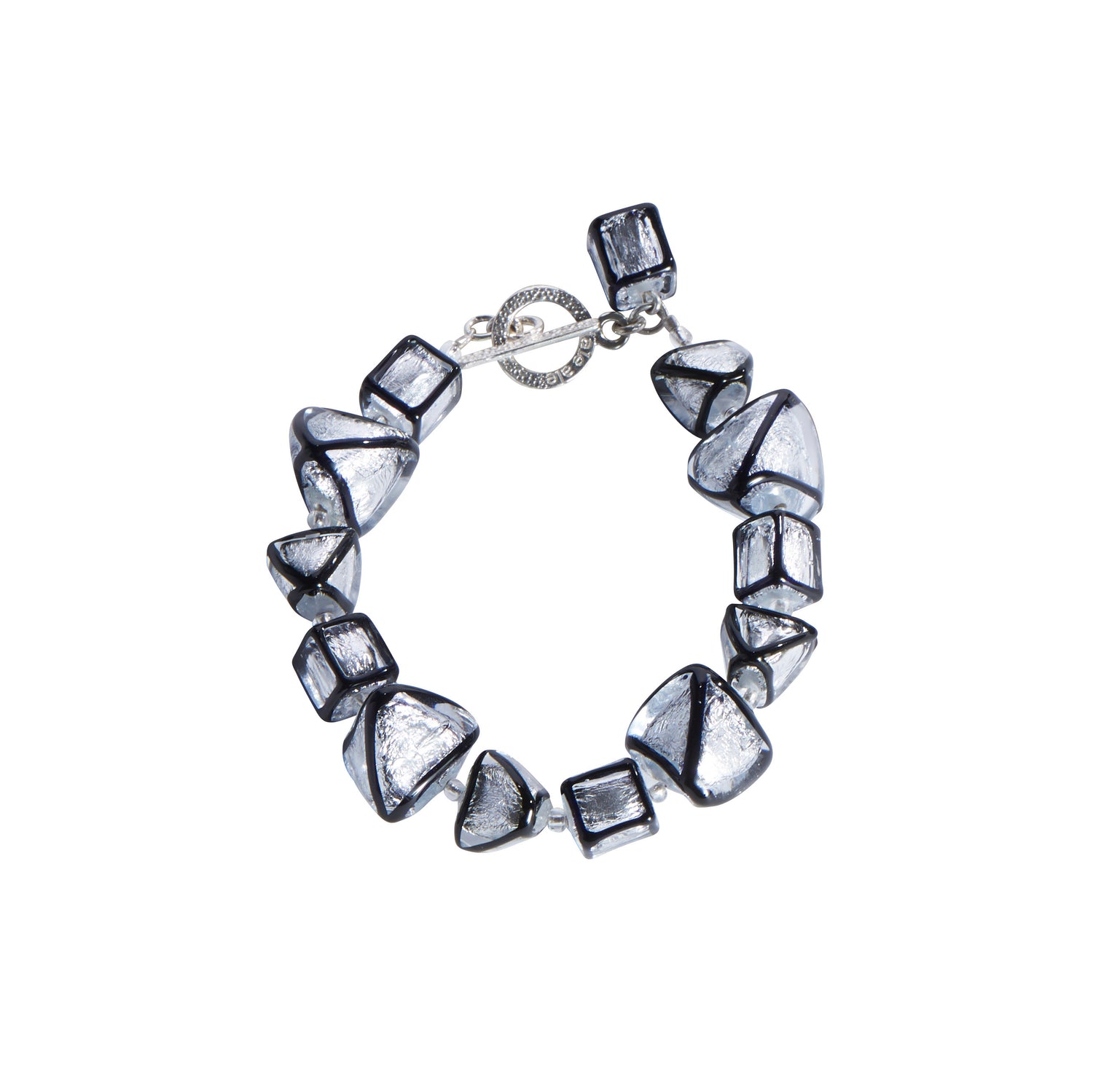 Handmade Silver &amp; Glass Jewelry - Black and Silver