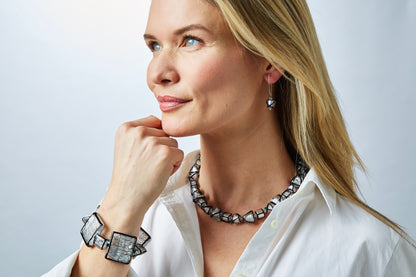 Handmade Silver &amp; Glass Jewelry - Black and Silver