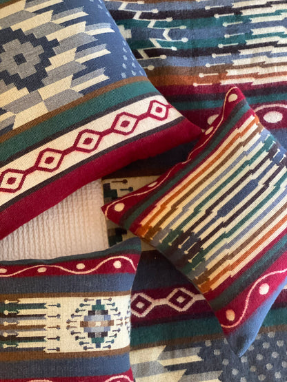 Artisan-Made Lumbar Sumaco Wave Pillowcase with Southwestern Design