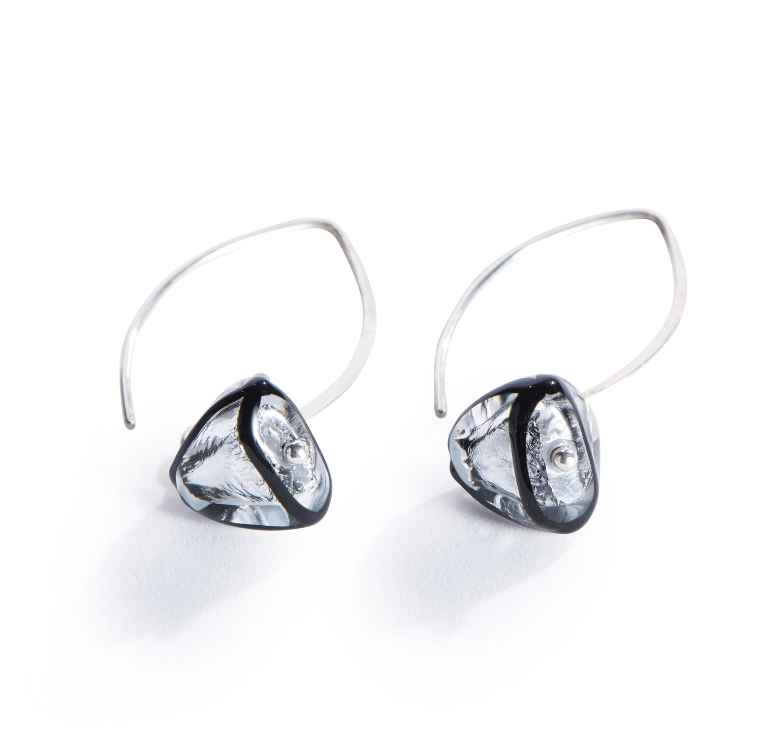 Handmade Silver &amp; Glass Jewelry - Black and Silver