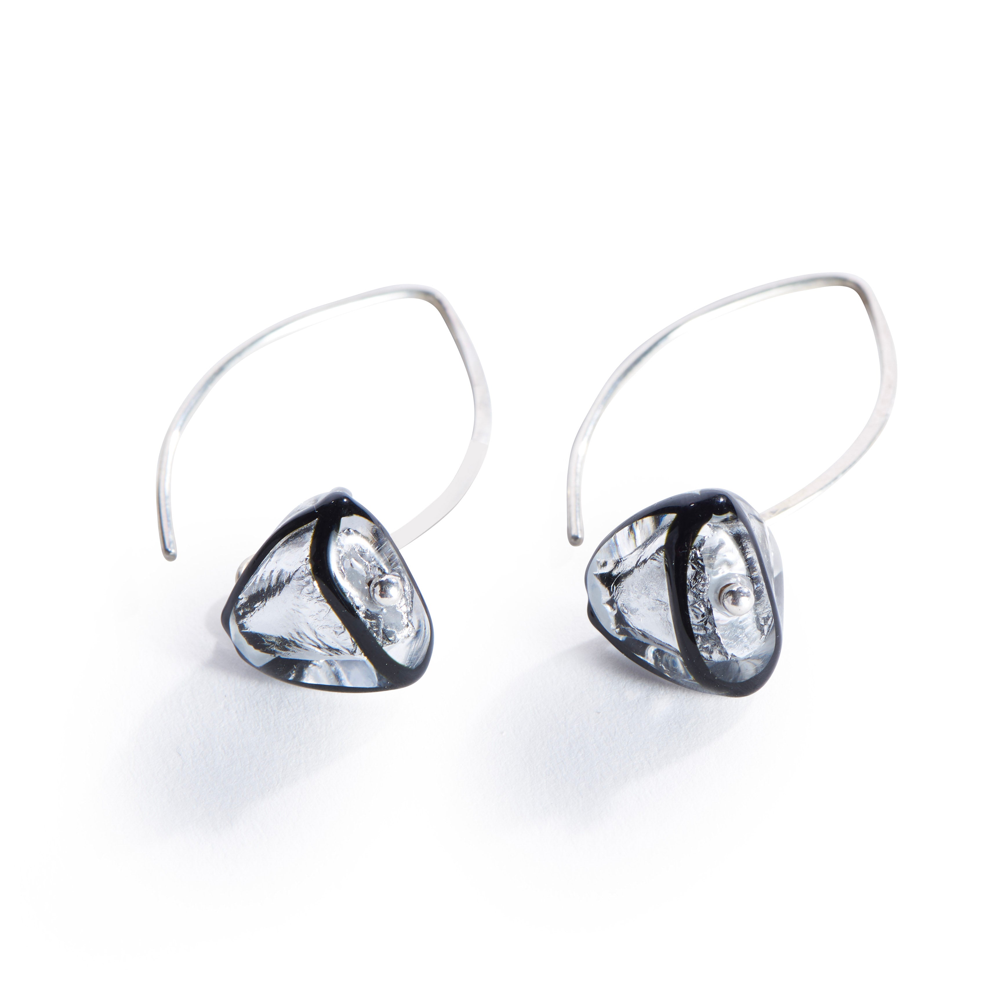 Handmade Silver &amp; Glass Jewelry - Black and Silver