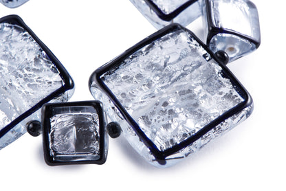 Handmade Silver &amp; Glass Jewelry - Black and Silver