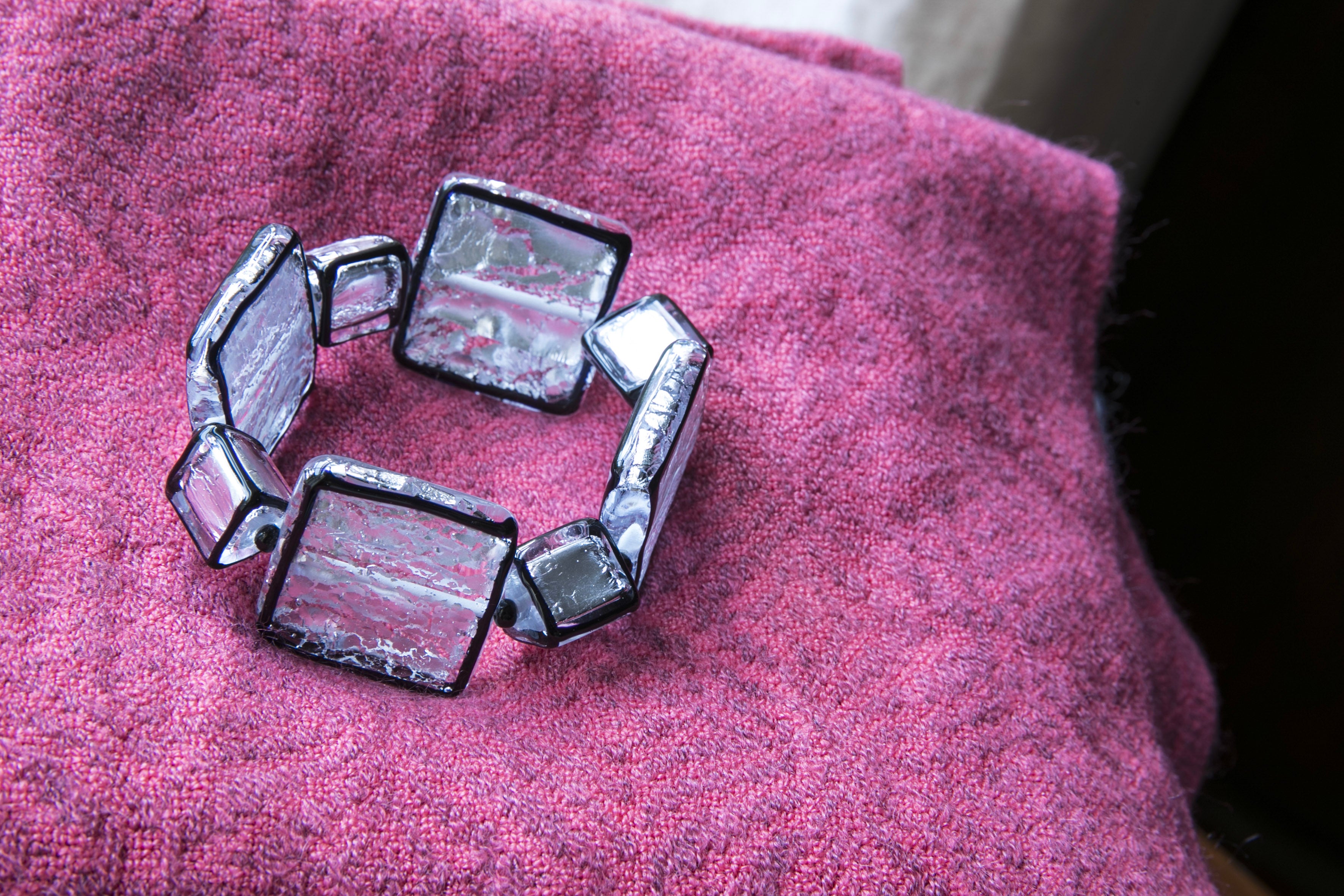 Handmade Silver &amp; Glass Jewelry - Black and Silver