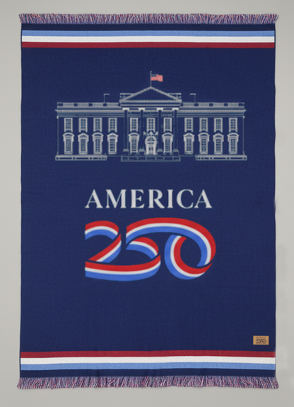 America 250 Whitehouse Throw Blanket