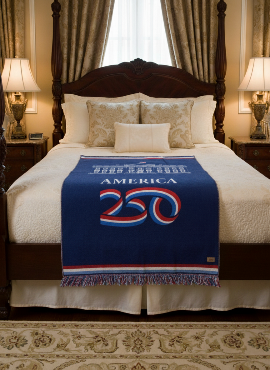 America 250 Whitehouse Throw Blanket