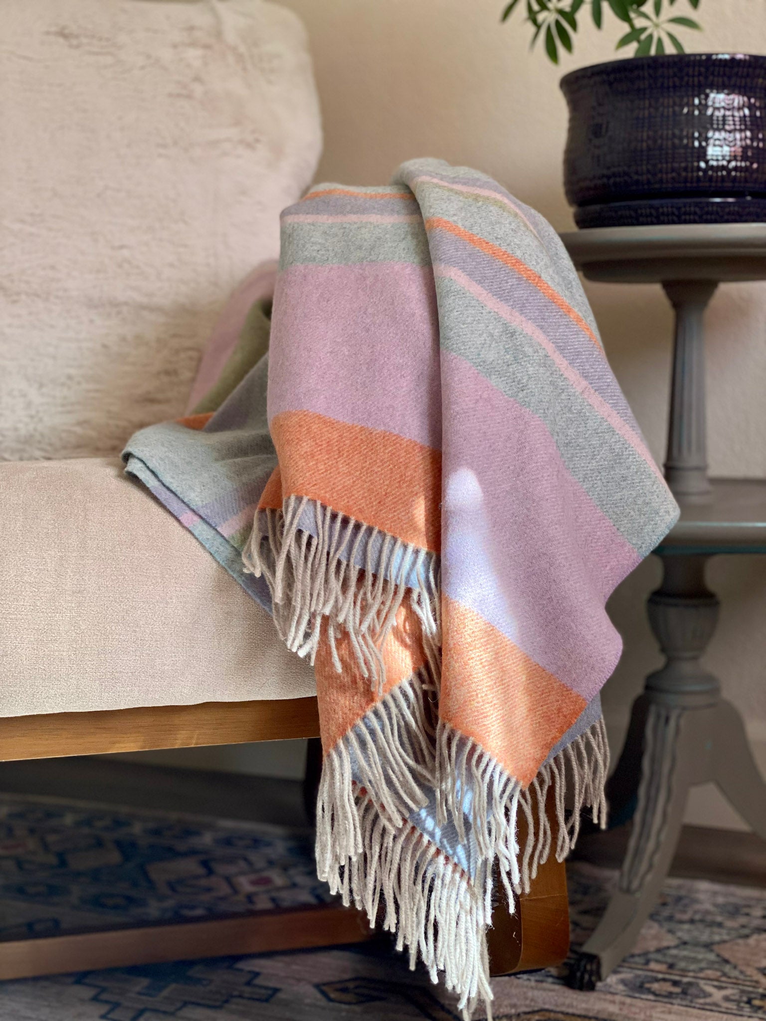 Merino Wool Throw Made in Ireland - Fiadh Elm