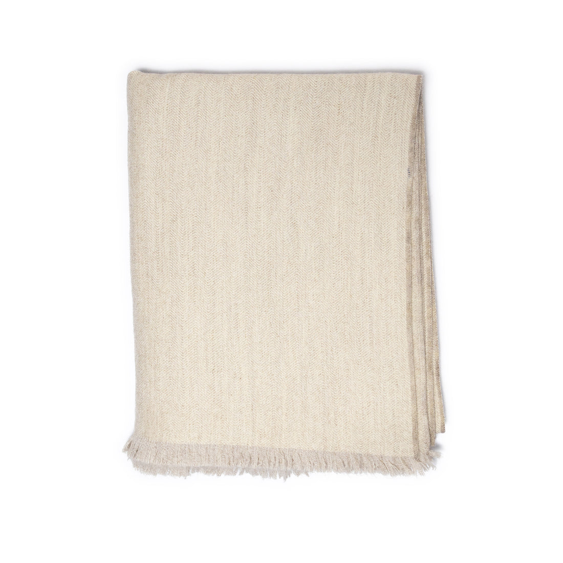 Chevron Herringbone Throw Blanket - Natural