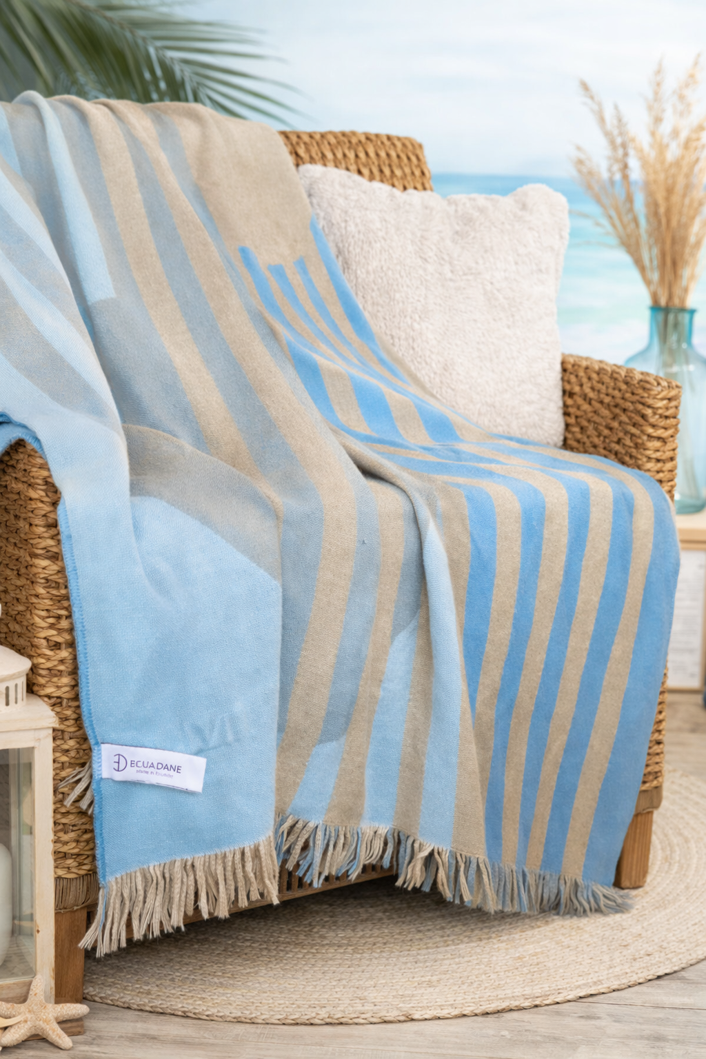 Blue Unifier Throw Artisan-Crafted Blanket