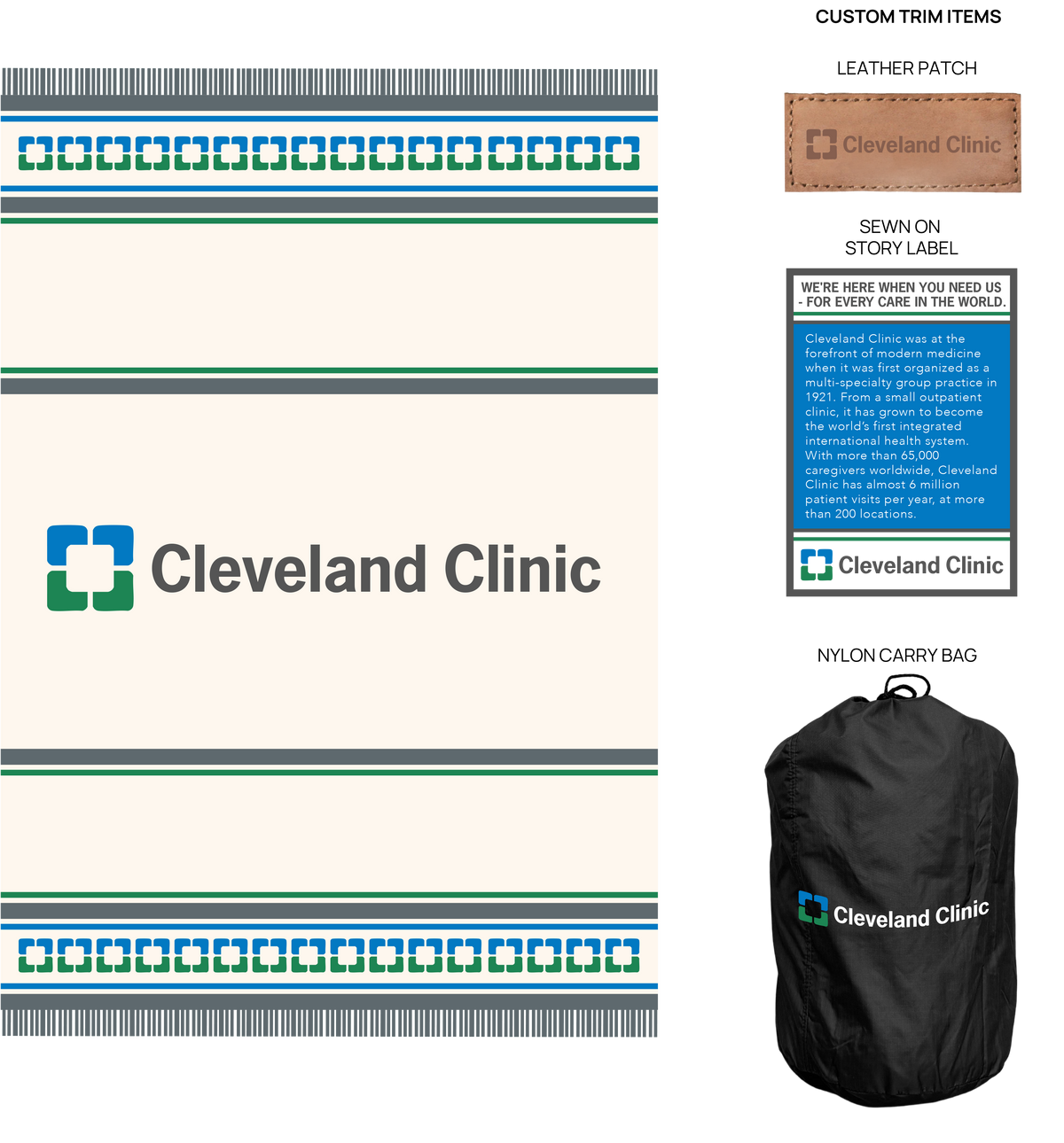 Custom healthcare recognition woven design by Ecuadane
