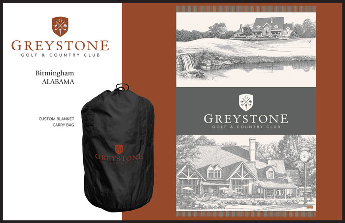 Private club golf tee gift custom blanket example
