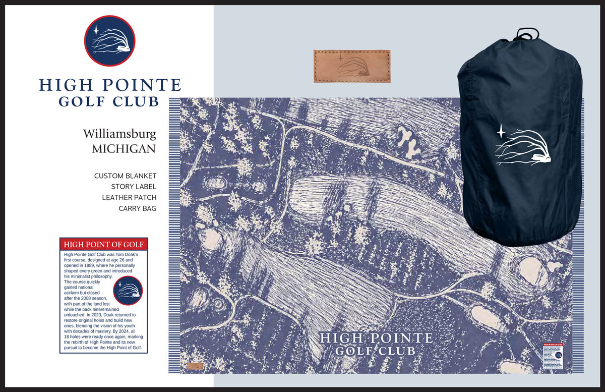 Luxury Ecuadane custom woven golf gift blanket quality detail