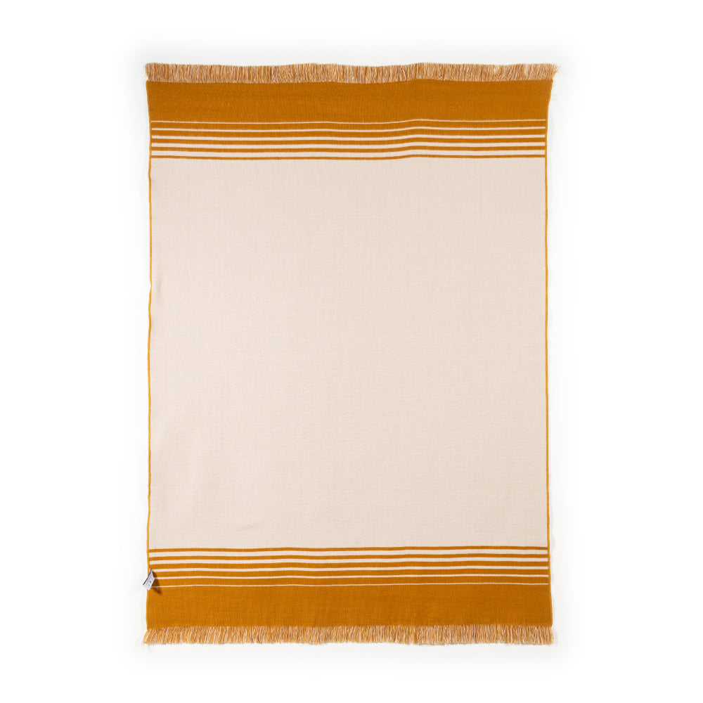 Versailles - Gold and Beige Luxury Throw Blanket