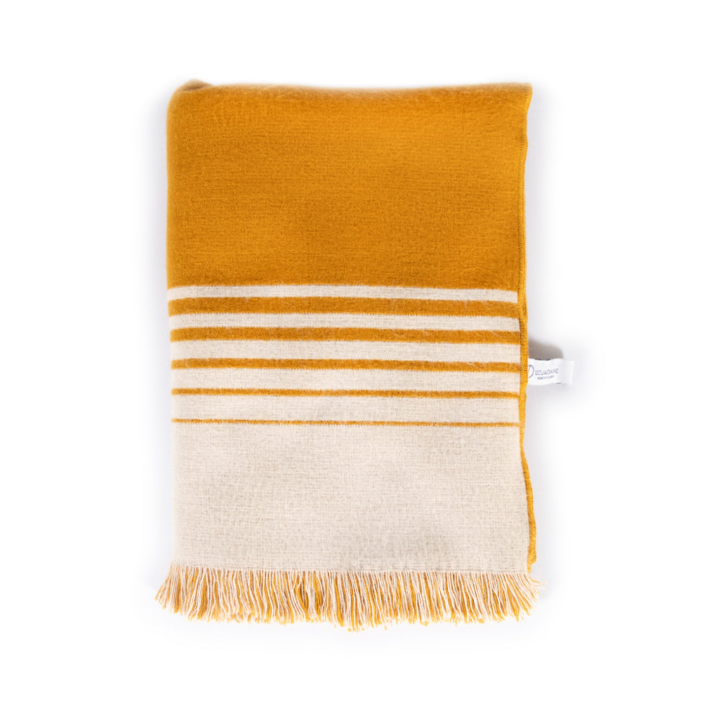 Versailles - Gold and Beige Luxury Throw Blanket