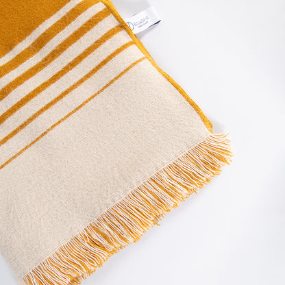 Versailles - Gold and Beige Luxury Throw Blanket