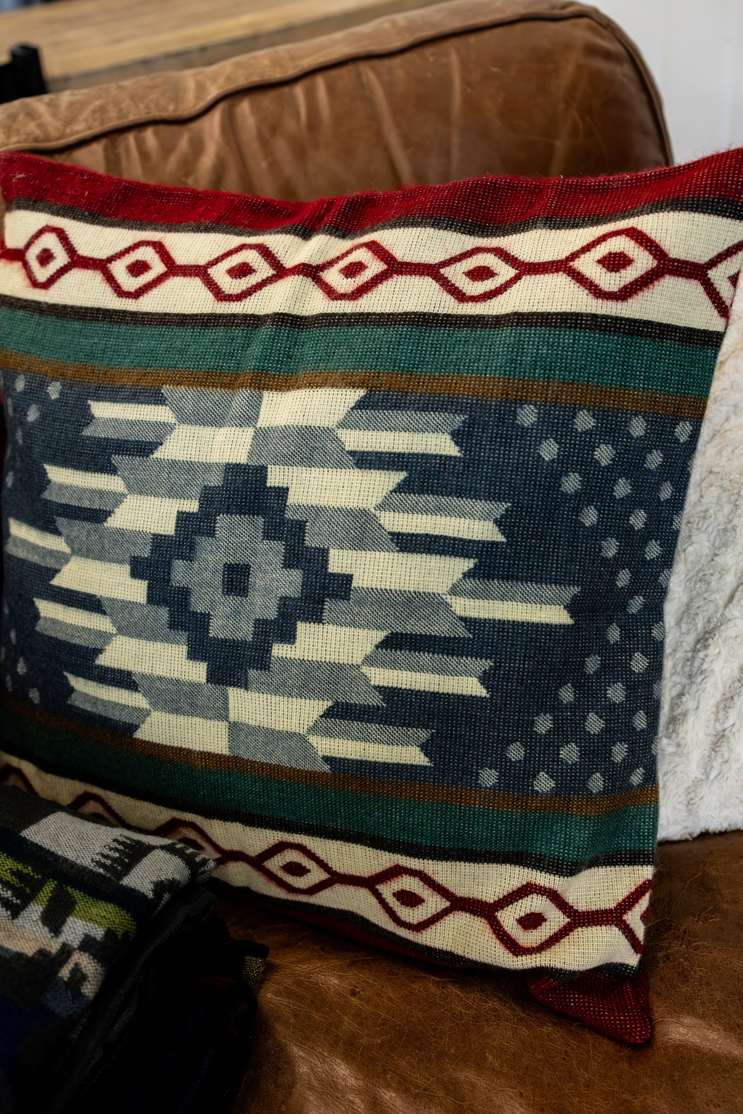 Artisan-Made Large Sumaco Wave Pillowcase with Southwestern Design