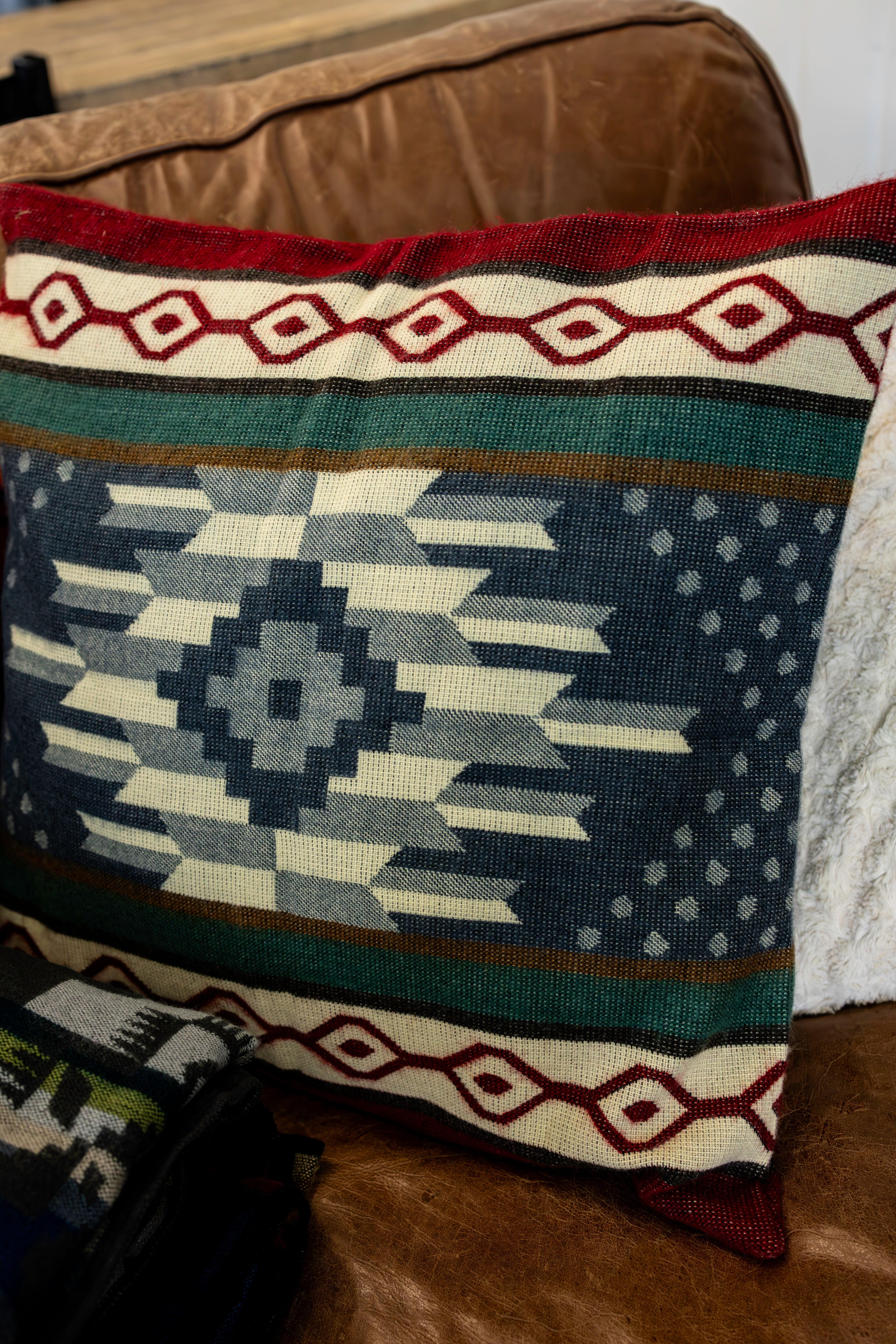 Artisan-Made Large Sumaco Wave Pillowcase with Southwestern Design
