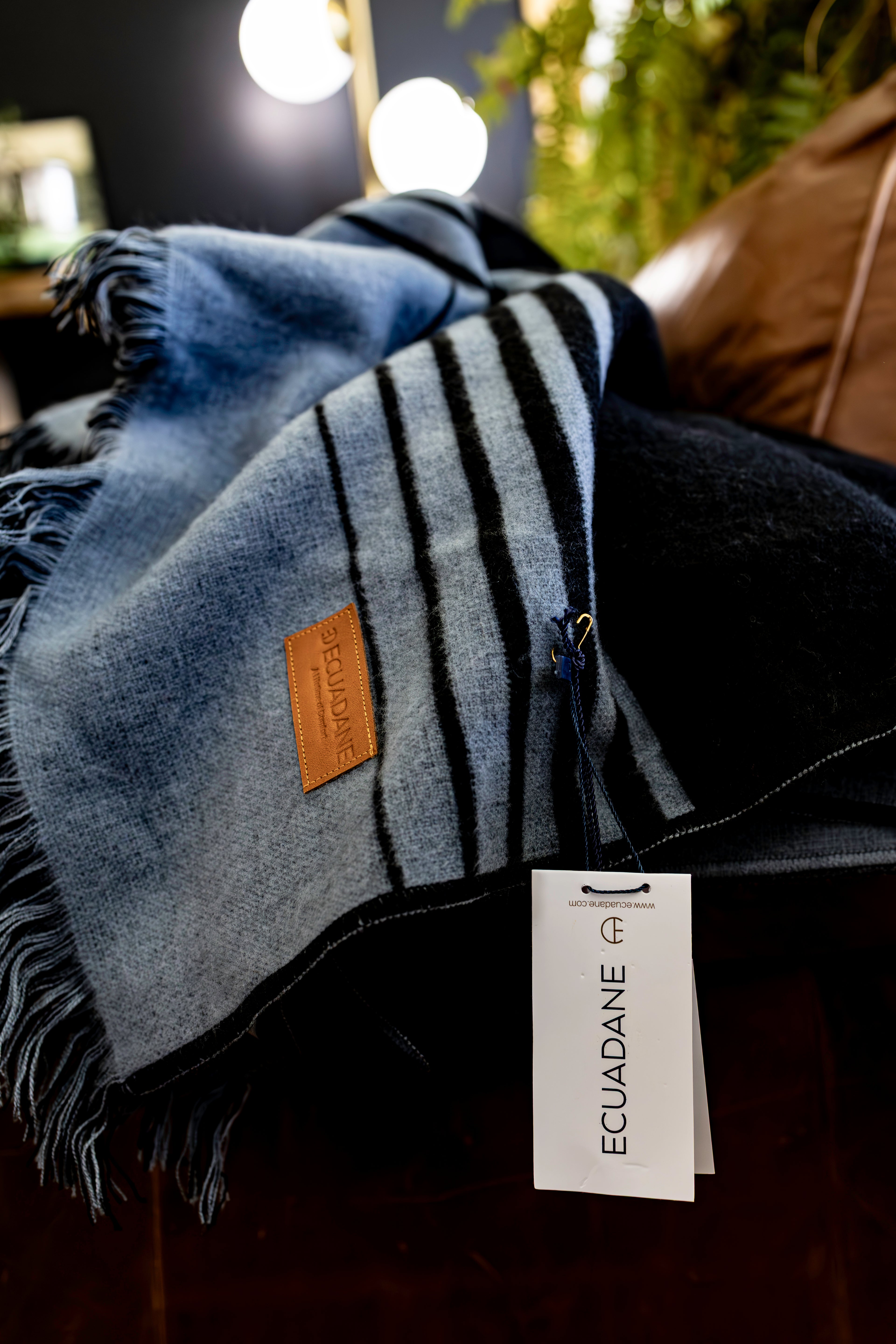 Quilotoa Black and Gray Luxury Throw Blanket
