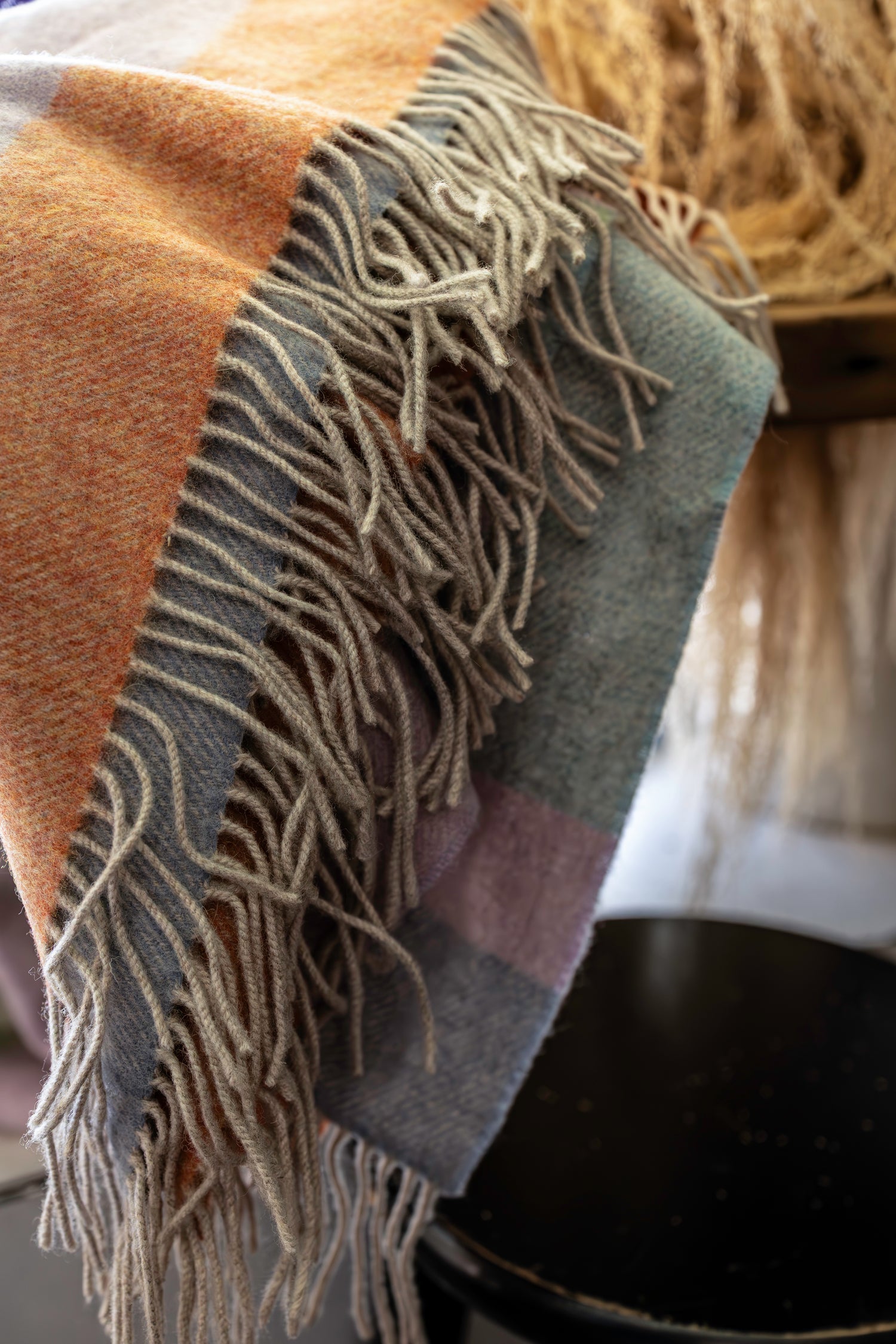 Merino Wool Throw Made in Ireland - Fiadh Elm