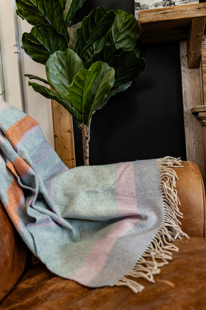Merino Wool Throw Made in Ireland - Fiadh Elm