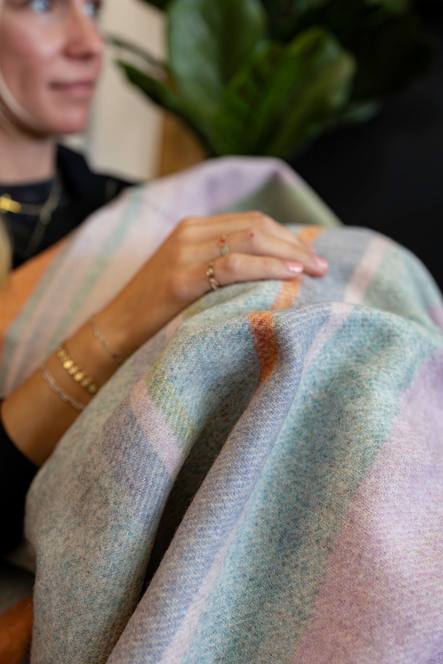 Merino Wool Throw Made in Ireland - Fiadh Elm