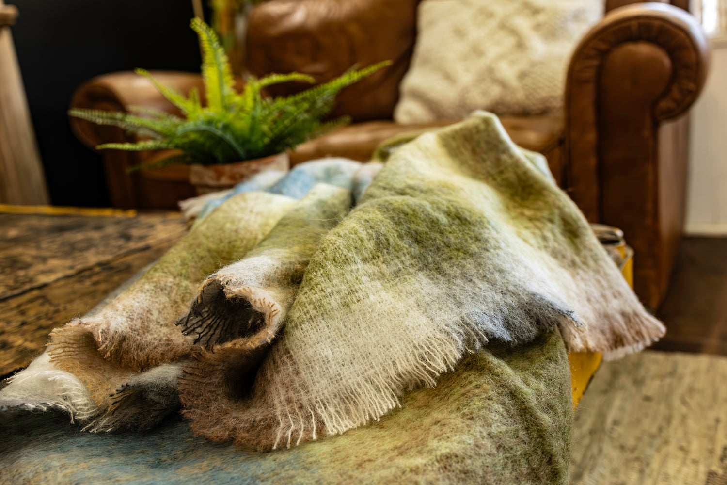 Mohair &amp; Wool Throw Blanket - Cara Rowan
