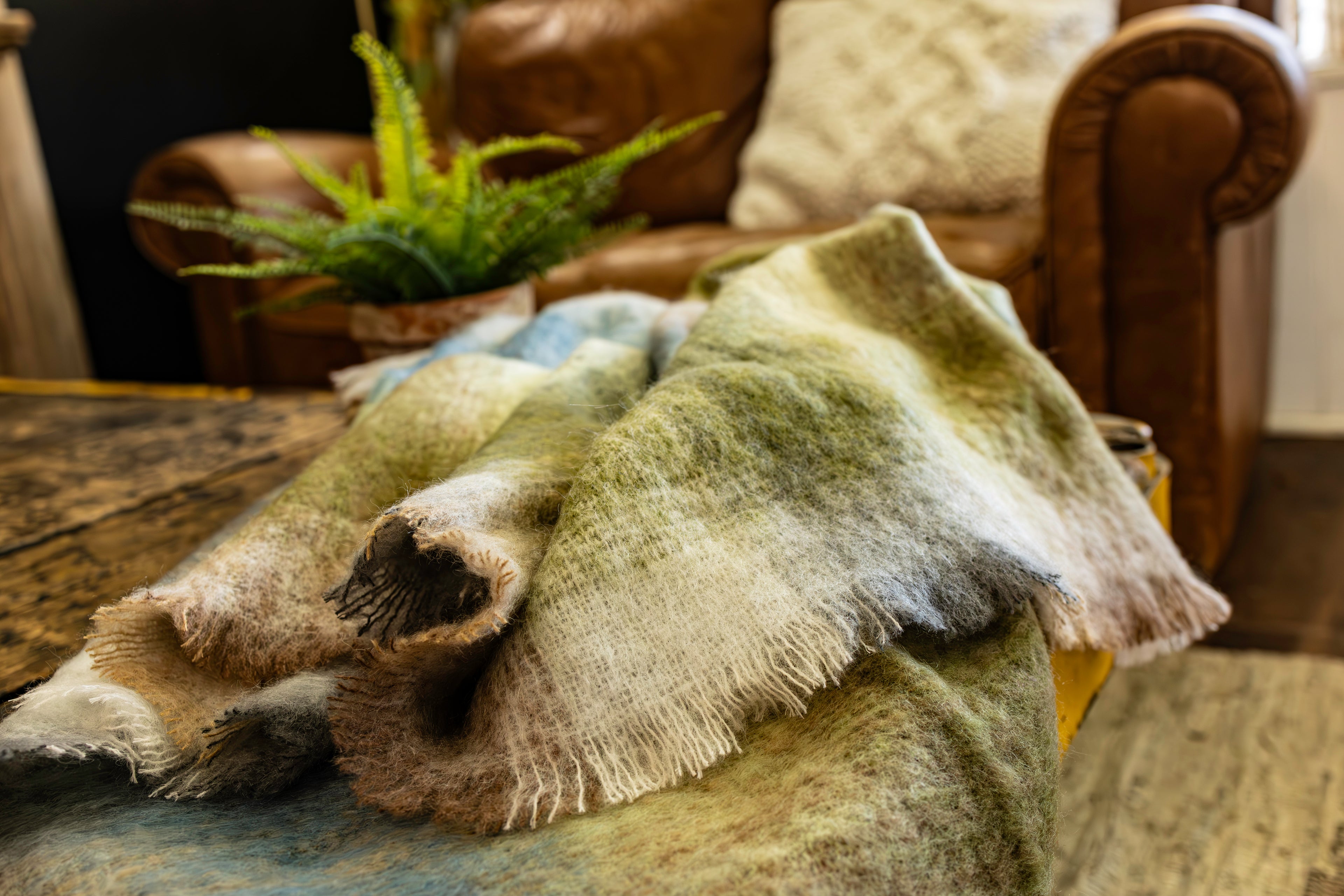 Mohair &amp; Wool Throw Blanket - Cara Rowan