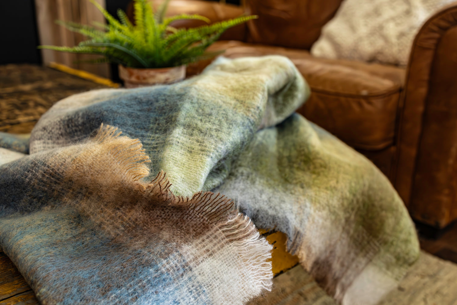 Mohair &amp; Wool Throw Blanket - Cara Rowan