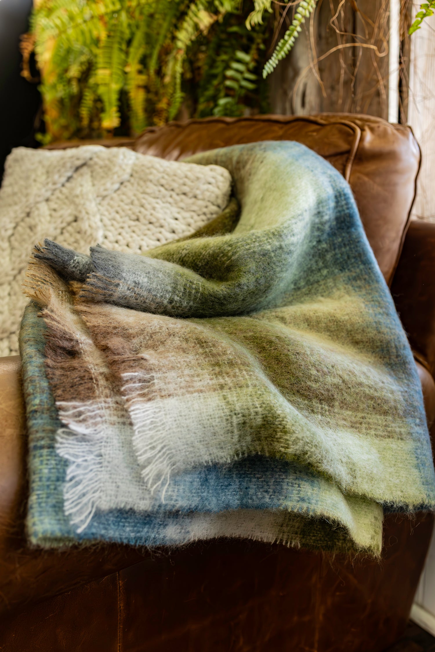 Mohair &amp; Wool Throw Blanket - Cara Rowan