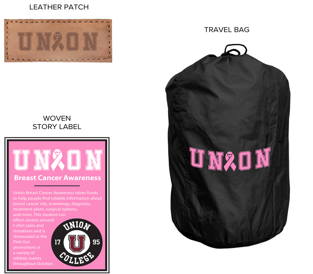 Woven For Hope custom design concept for universities and campus breast cancer awareness programs