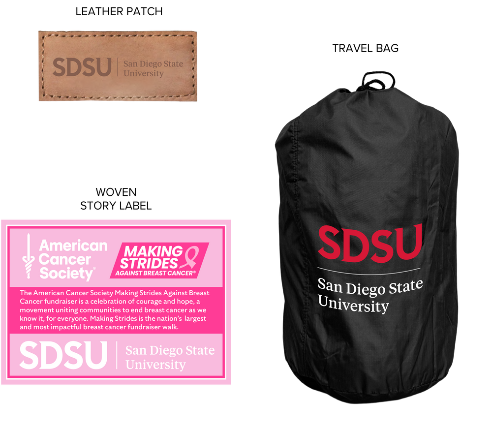 Woven For Hope custom design concept for universities and campus breast cancer awareness programs