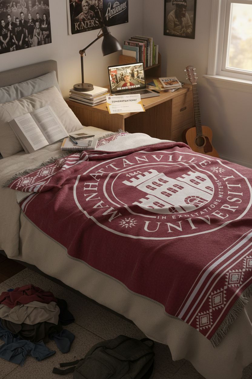 University and higher education custom woven recognition blankets
