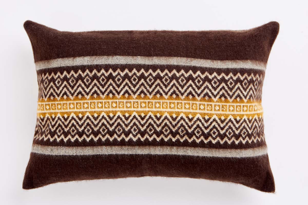 Artisan-Made Lumbar Mountain Range Pillowcase with Southwestern Design