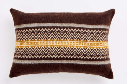 Artisan-Made Lumbar Mountain Range Pillowcase with Southwestern Design