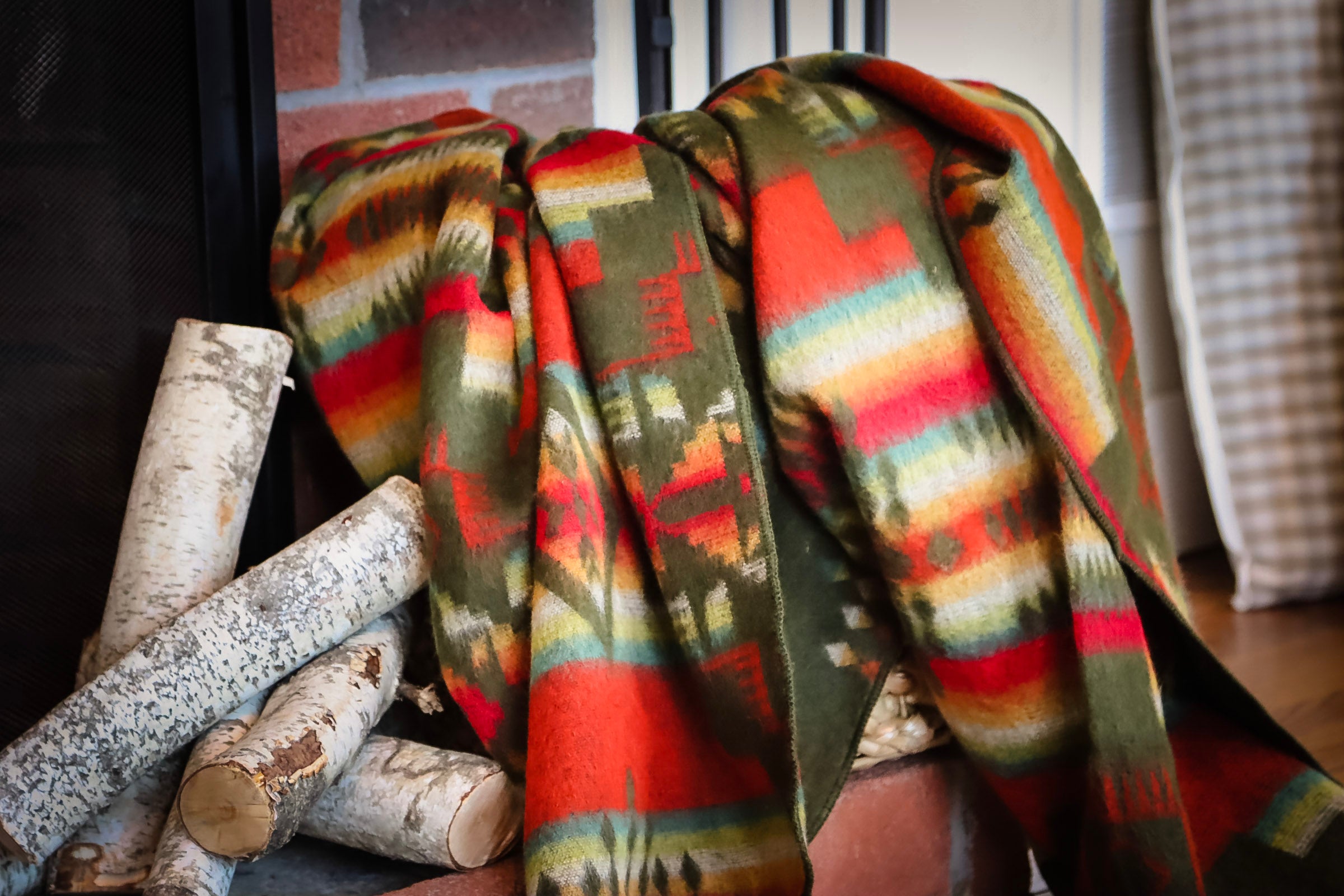 Artisan-Made Southwestern Queen-Sized Blanket - Andes Forest